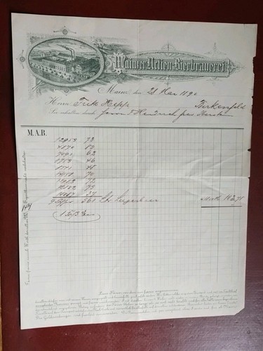 Mainzer actien bierbrauerei - mainzer,