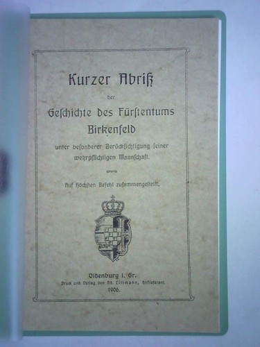 Kurzer abriß der geschichte - kurzer,