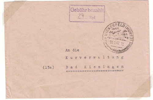 Gebühr bezahlt rpf - gebühr,