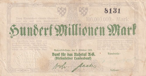 Birkenfeld bank für nahetal - für,