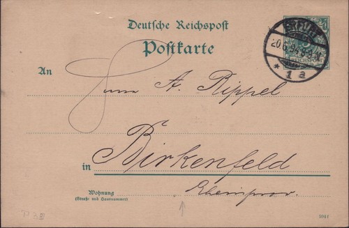 Reich ganzsache p30 - dt.,